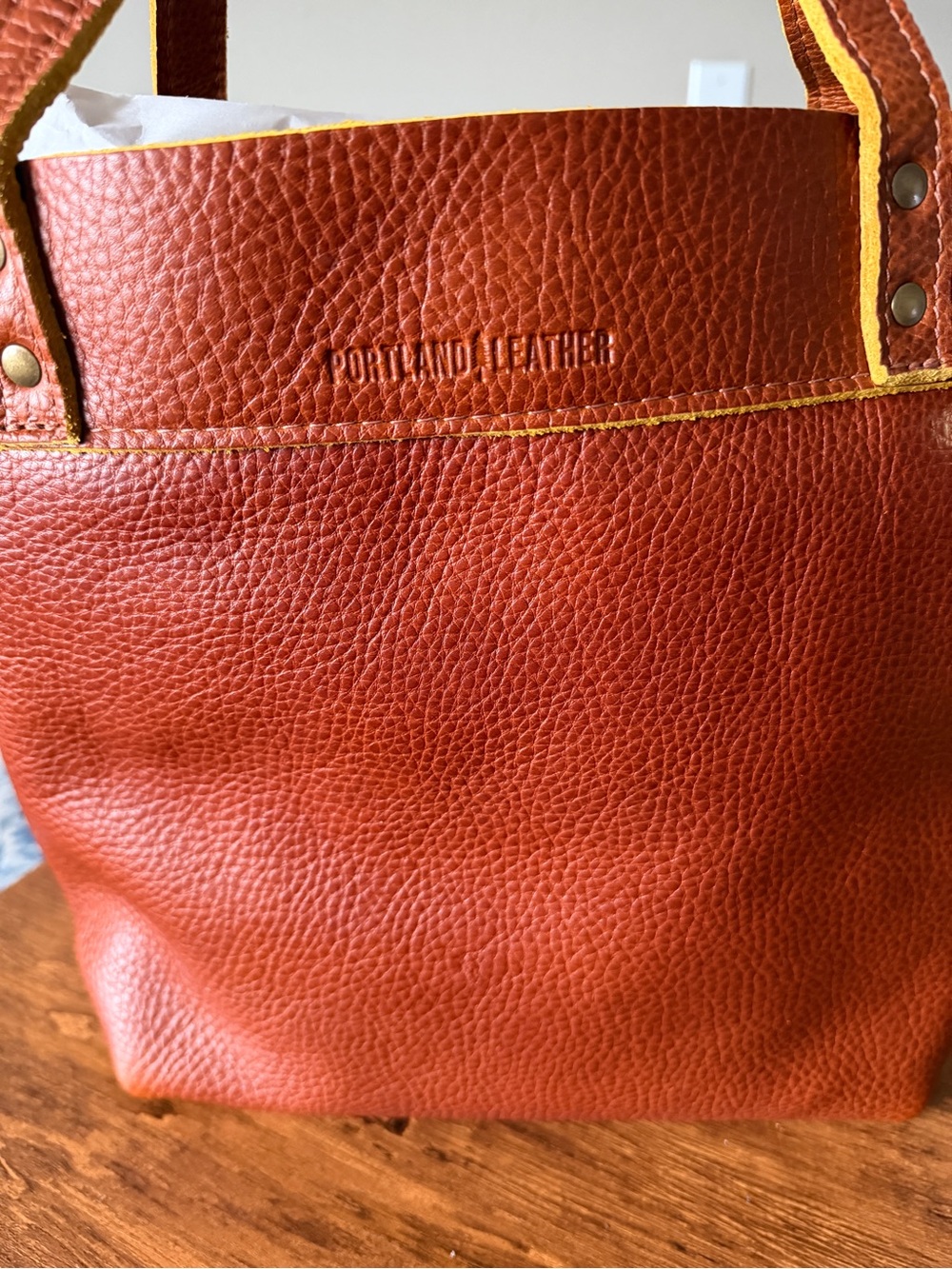 Portland Leather Sienna Montana Leather Tote BNNU - Picture 4 of 6